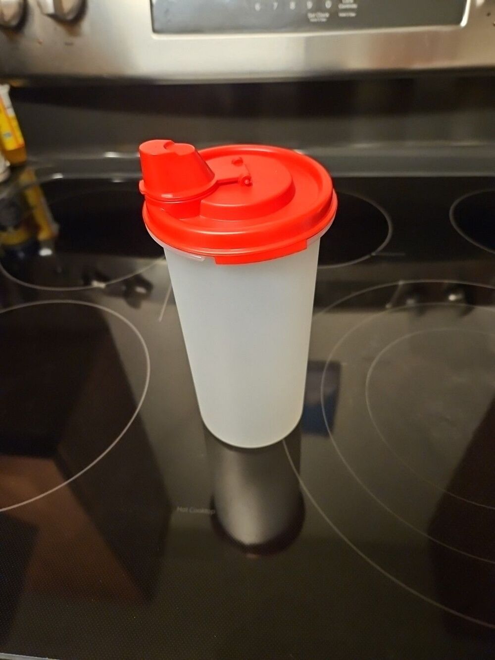 Vintage Tupperware Modular Mates 1641 #3 Container With Red Magic Flow Lid 1898B